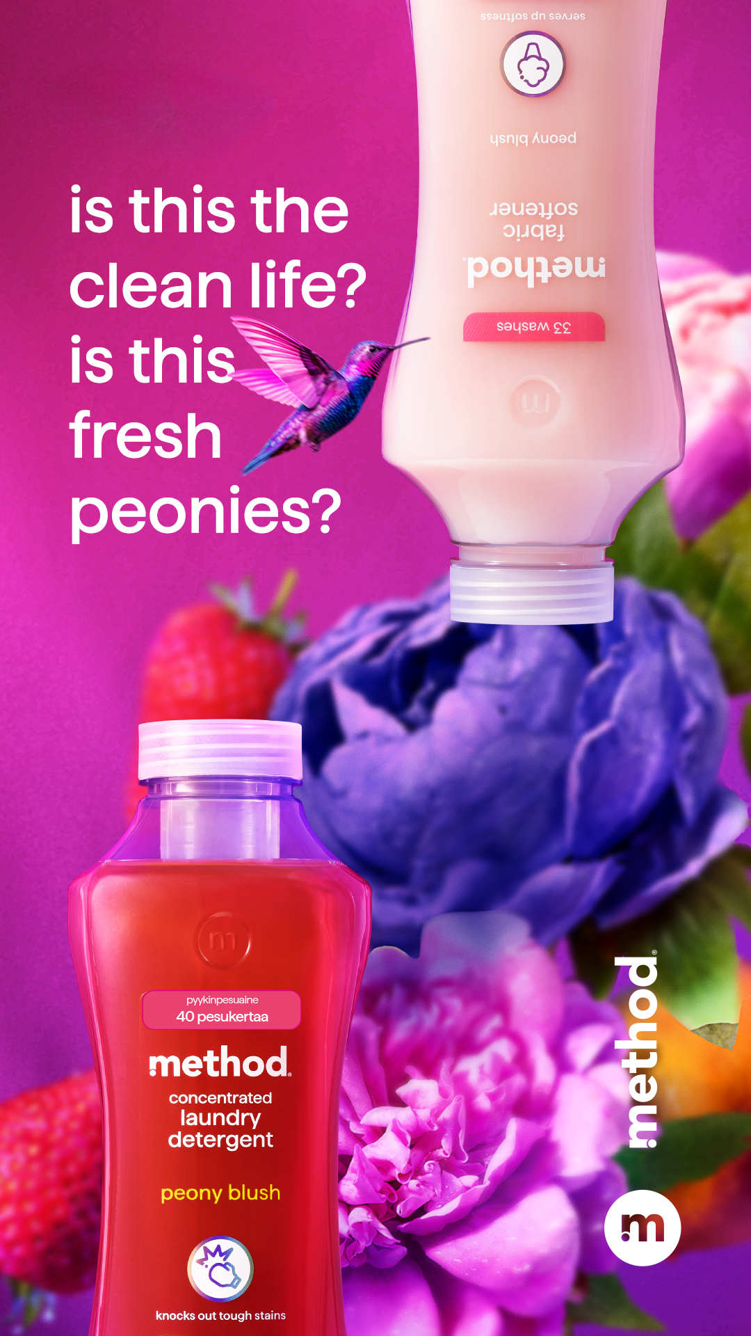 Method Pyykinpesu- ja huuhteluaineet